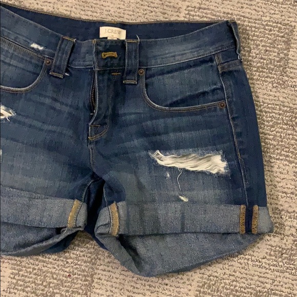 J. Crew distressed denim/jean shorts, size 26 - Picture 4 of 6